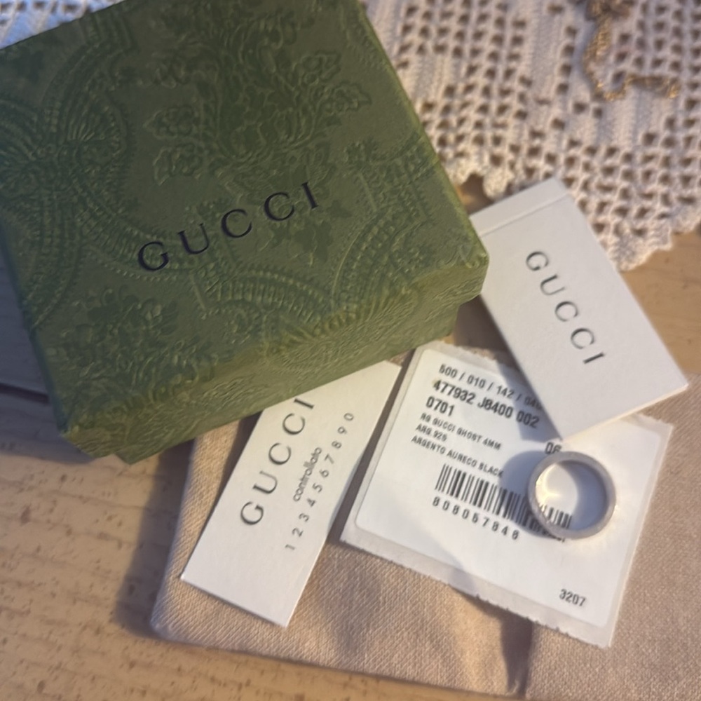 Authentic Gucci 4mm Silver Ghost Ring - image 3